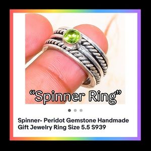 Peridot “Spinner Ring”. Size 5.5